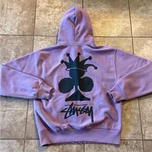 Stussy club crown zip hoodie (orchid)
